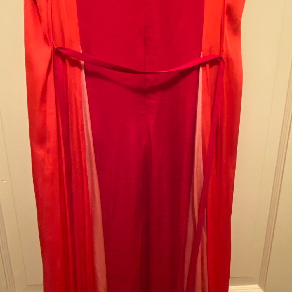 Banana Republic Red, Orange, and Pink Sleeveless Floor-length Dress - Picture 5 of 6
